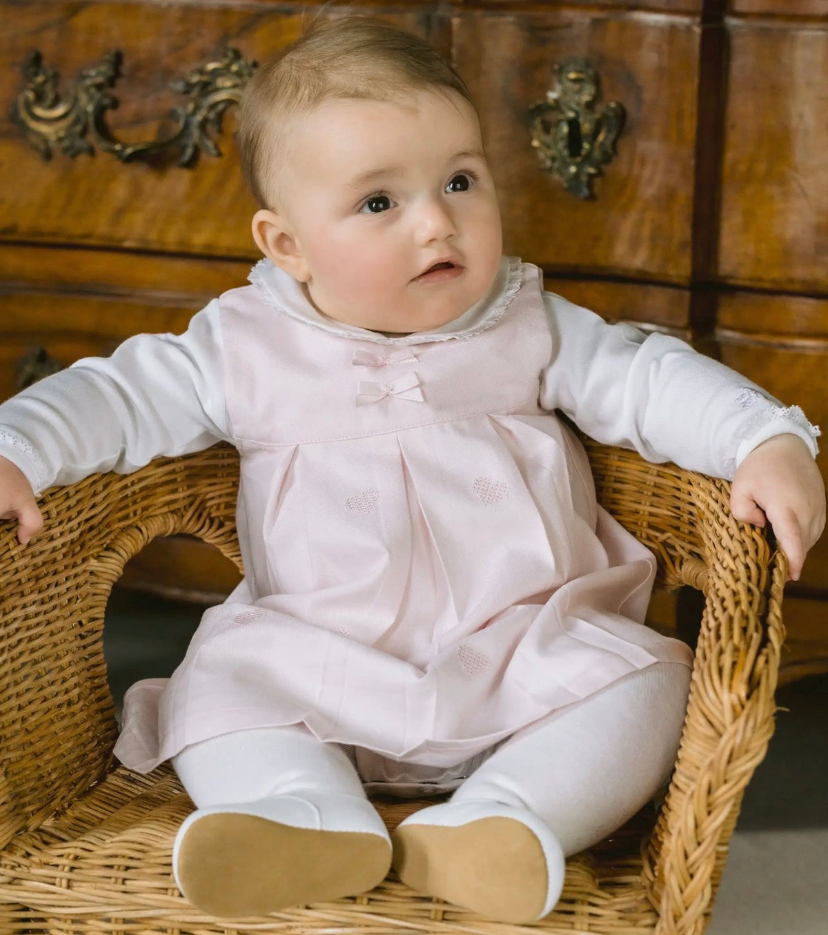 EMILE ET ROSE Kendall Forklekjole m/topp Lys Rosa/Krem