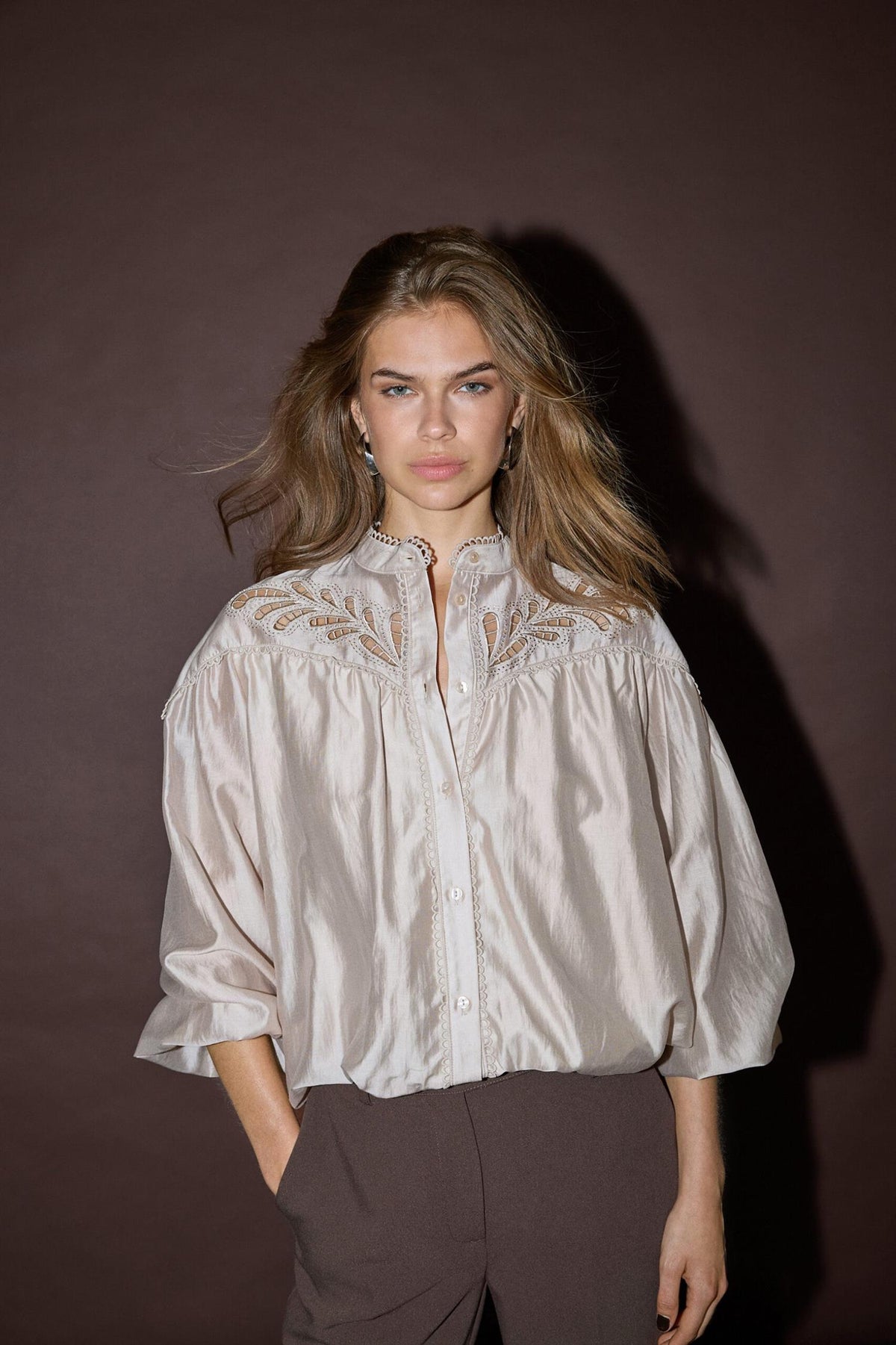 CO´ COUTURE Melin Balloon Lace Shirt