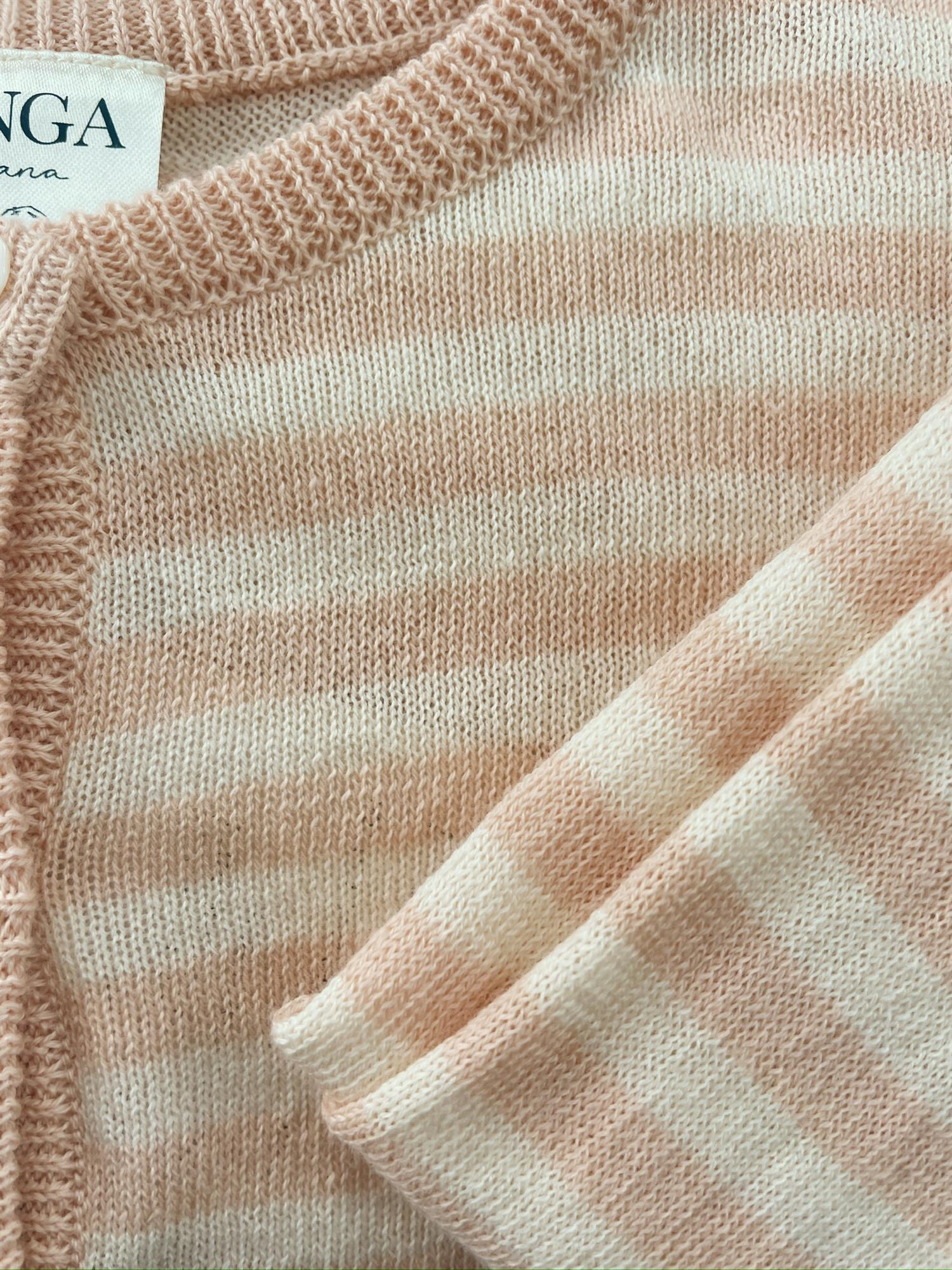 FANGA FONTANA by Konges Sløjd Venti Knit Cardigan Krem/Rosa - Farmor Ingvarda