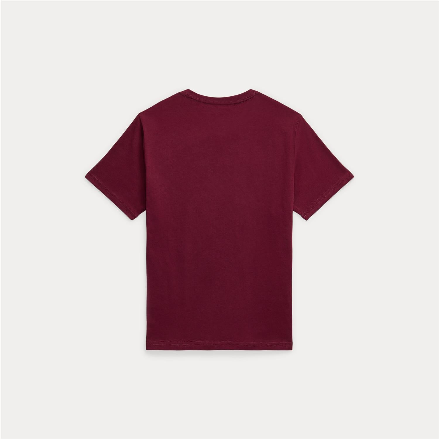 RALPH LAUREN 8-16År T-skjorte liten logo Vinrød