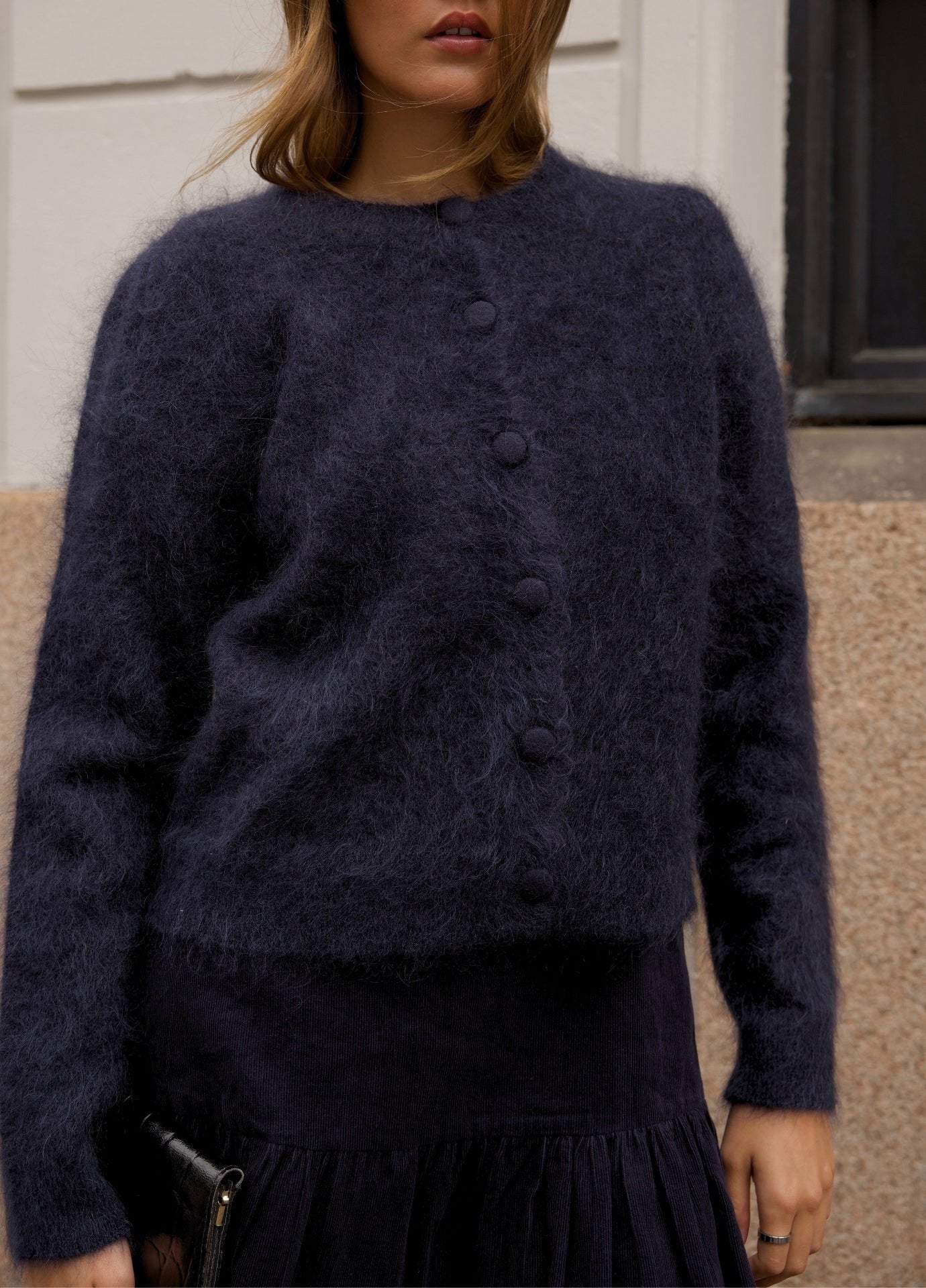 MISSMAYA Ulla Mohair Cardigan Moonlight