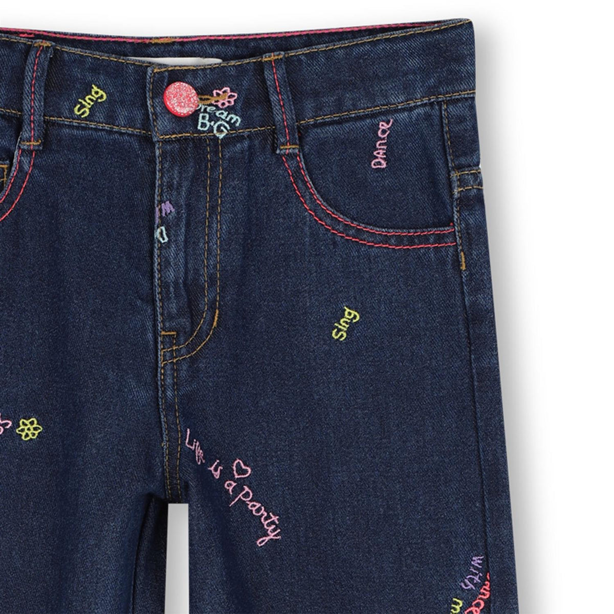 BILLIEBLUSH Jeans m/brodert skrift Denim