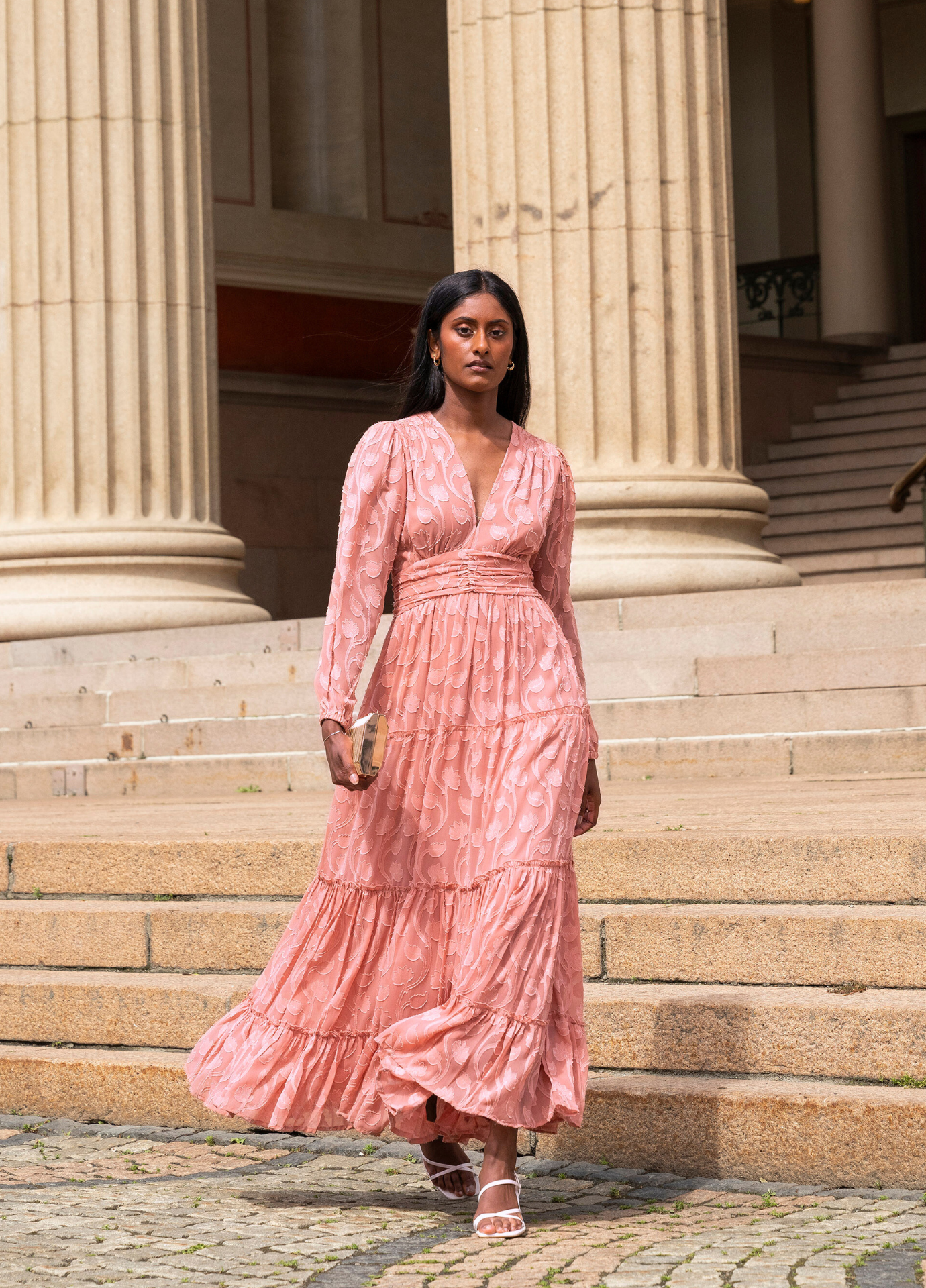 MISSMAYA Noor Maxi Dress Blush