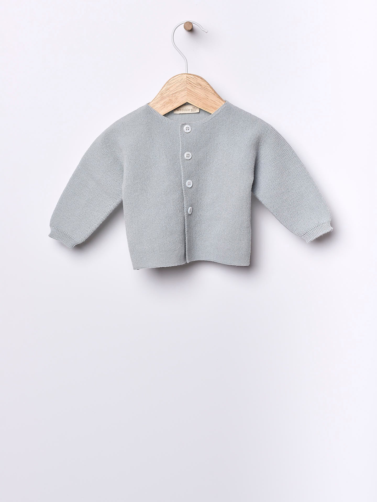 WEDOBLE Strikket Babyjakke,Ull Mintblå