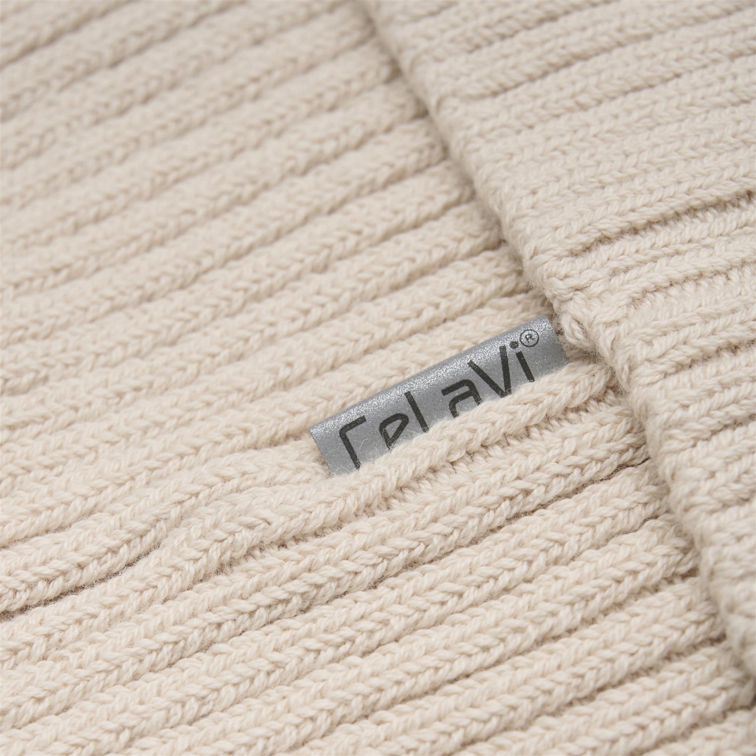 CELAVI Beanie, Strikket lue Beige