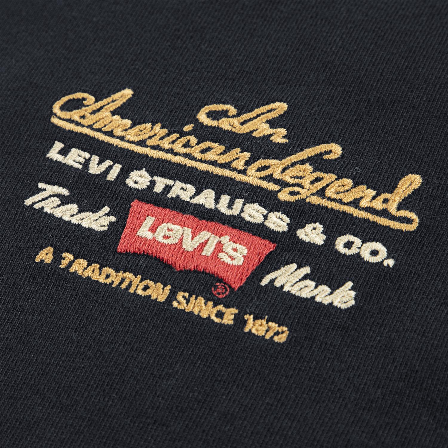 LEVIS Genser m/brodert logo Svart