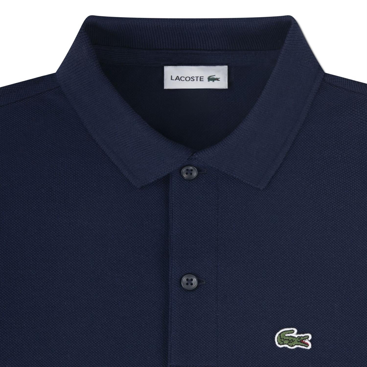 LACOSTE T-skjorte Pique Mørkeblå