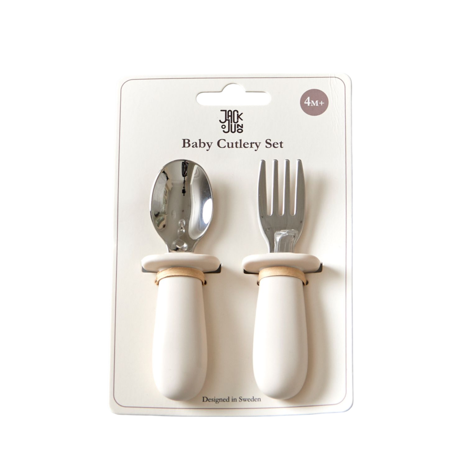 JACK o JUNO Baby Cutlery Set Krem - Farmor Ingvarda