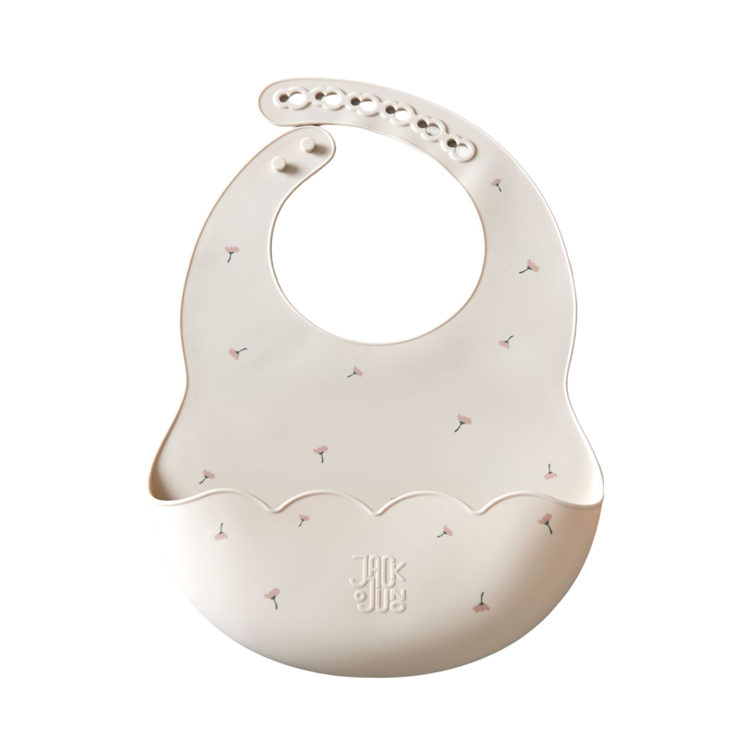 JACK o JUNO Poppy in Bloom Bib Krem/Blomstret - Farmor Ingvarda