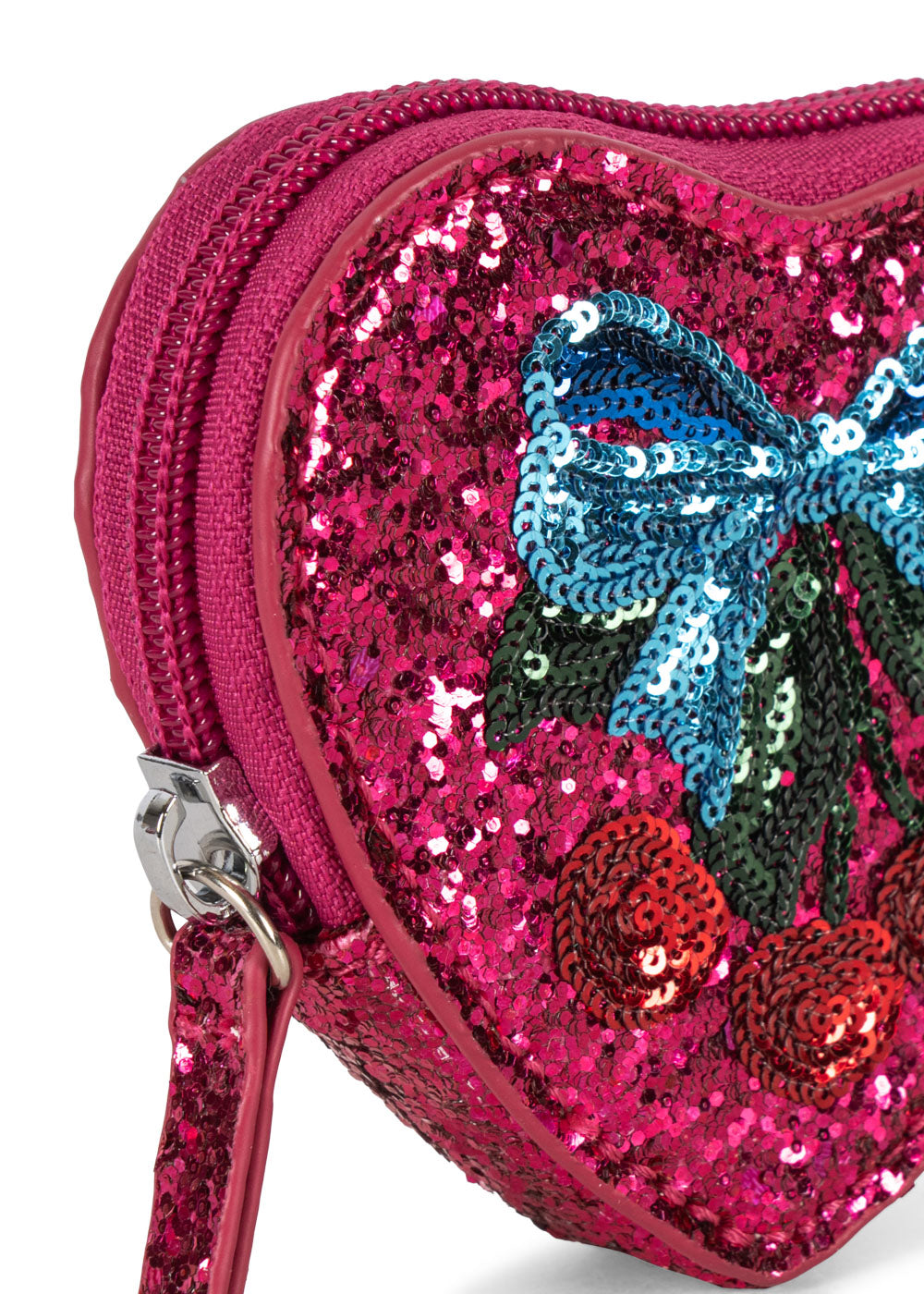 KONGES SLØJD Tut Sequin Wallet,Sløyfe Cerise Rosa - Farmor Ingvarda