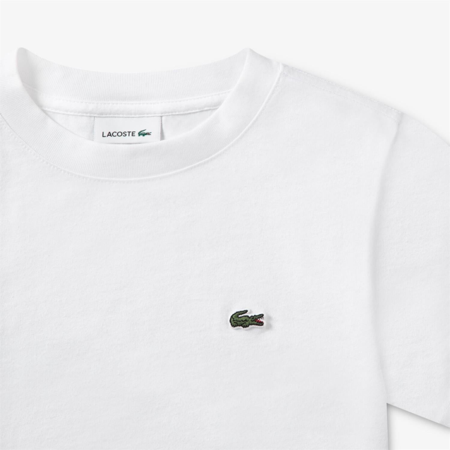 LACOSTE T-skjorte liten logo Hvit - Farmor Ingvarda