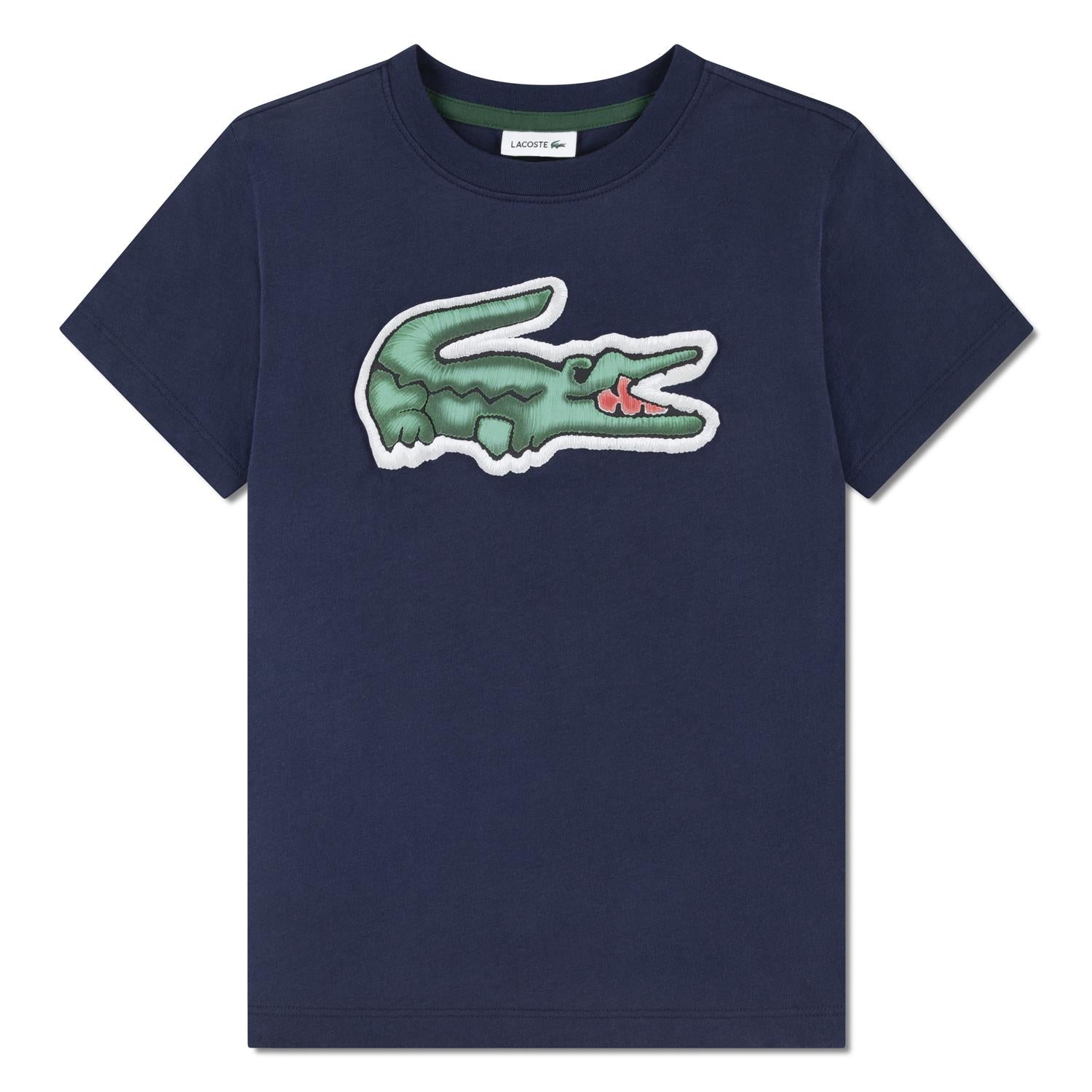 LACOSTE T-skjorte stor logo Mørkeblå - Farmor Ingvarda