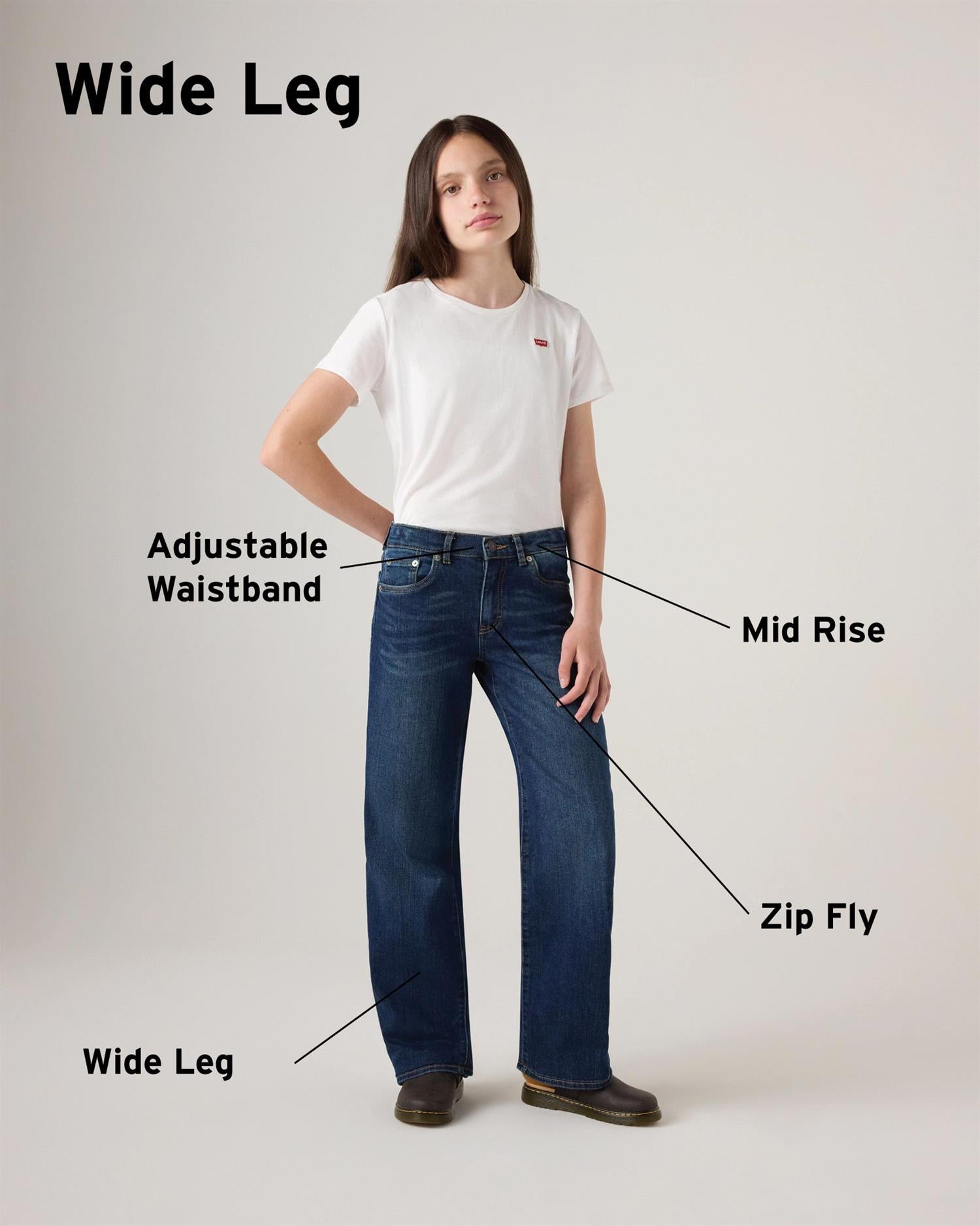 LEVIS 4-14ÅR Wide Leg Jeans, Stretch - Farmor Ingvarda