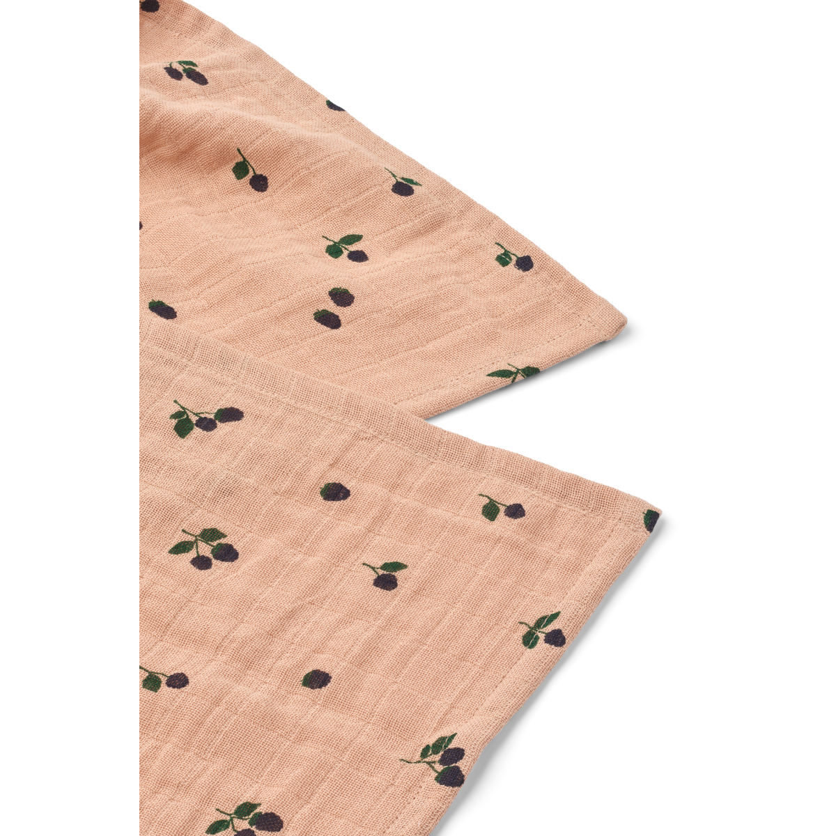LIEWOOD 2pk Lewis Muslin cloth,Berry - Farmor Ingvarda