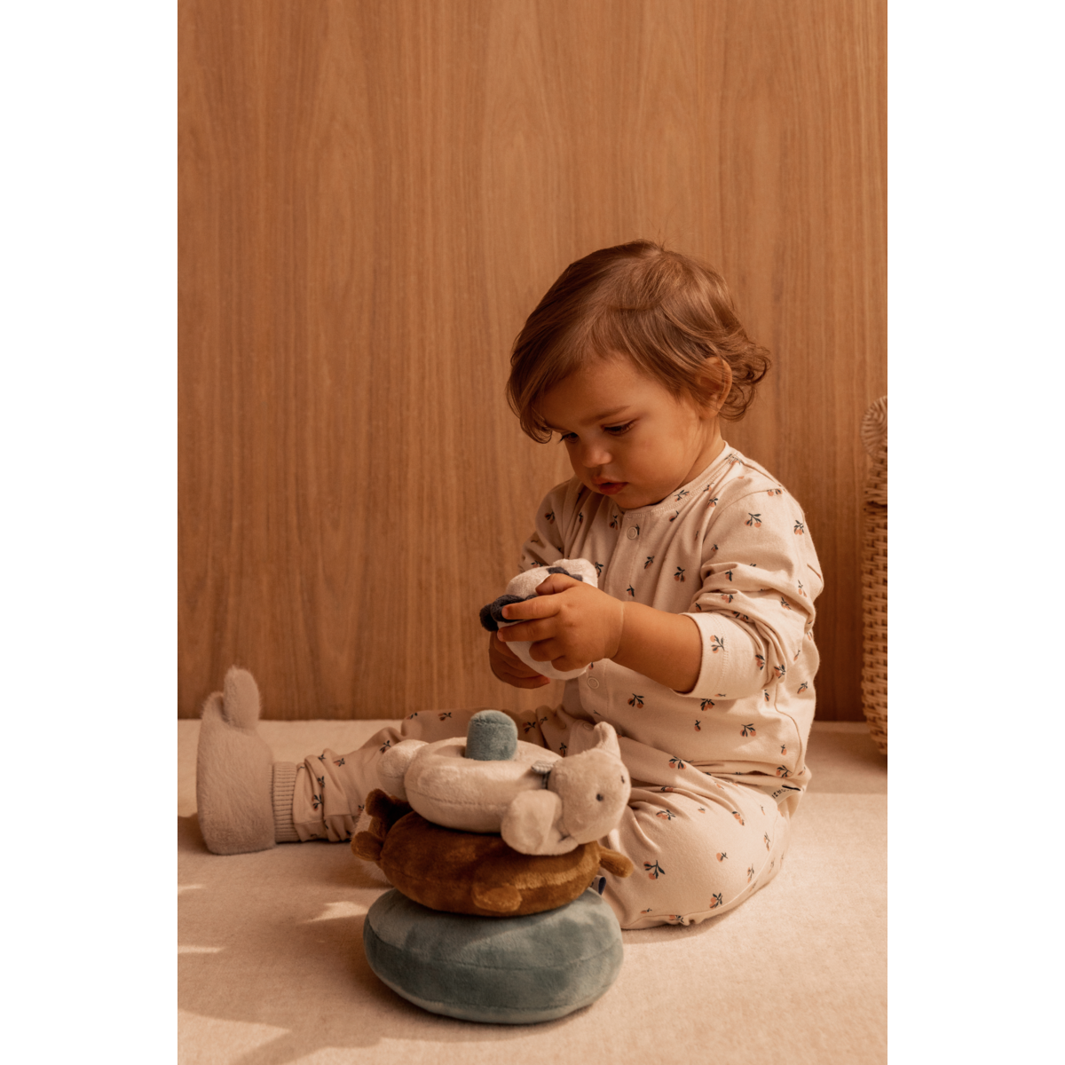 LIEWOOD Beth Bear Plush Slippers Sand - Farmor Ingvarda