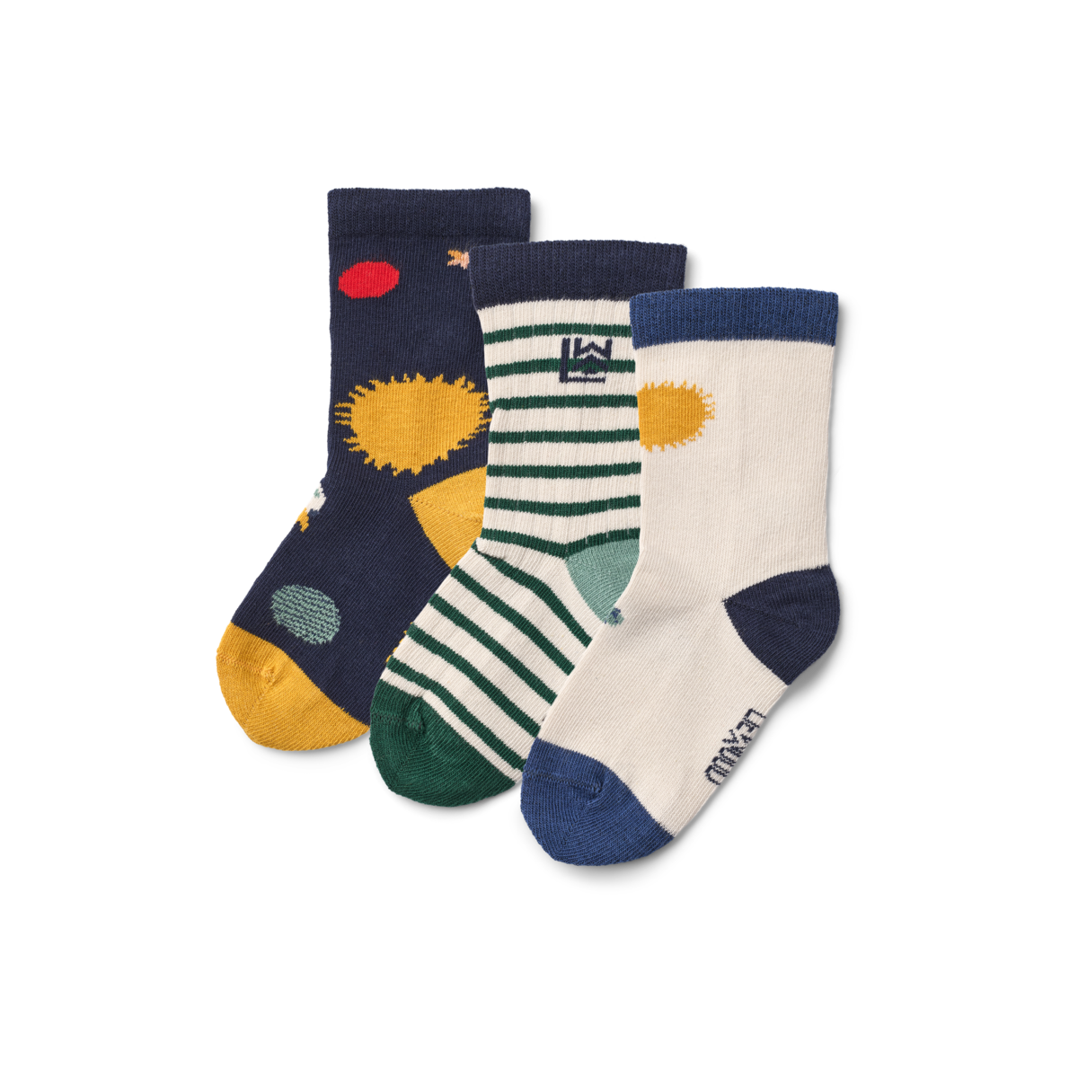 LIEWOOD Silas Socks 3pk,Universe - Farmor Ingvarda
