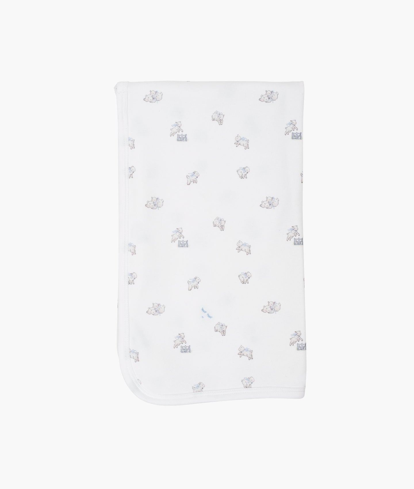 LIVLY Counting Sheep Blanket Hvit/Blå - Farmor Ingvarda