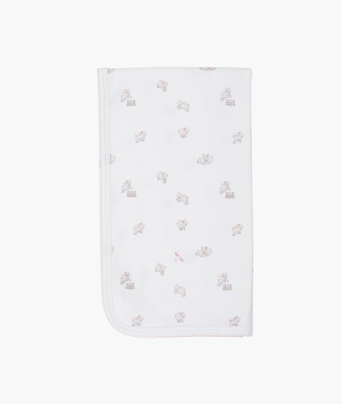 LIVLY Counting Sheep Blanket Hvit/Rosa - Farmor Ingvarda