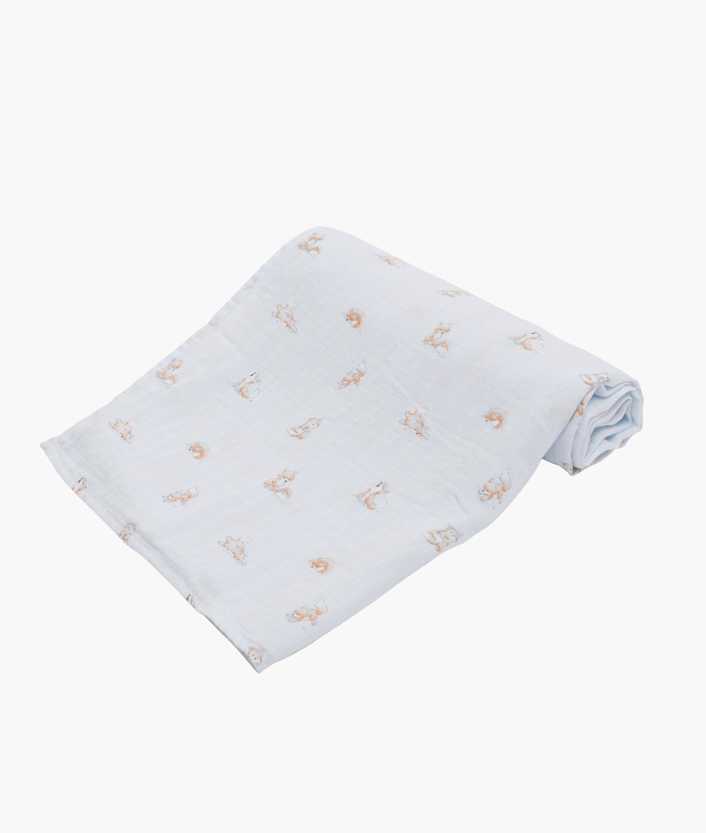 LIVLY Foxes Swaddle Blanket Lys Blå - Farmor Ingvarda