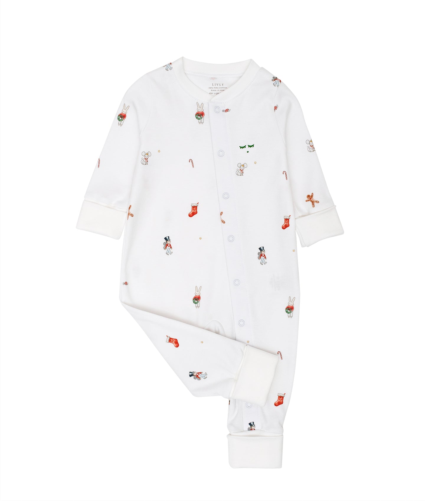 LIVLY Nutcracker Overall Hvit - Farmor Ingvarda