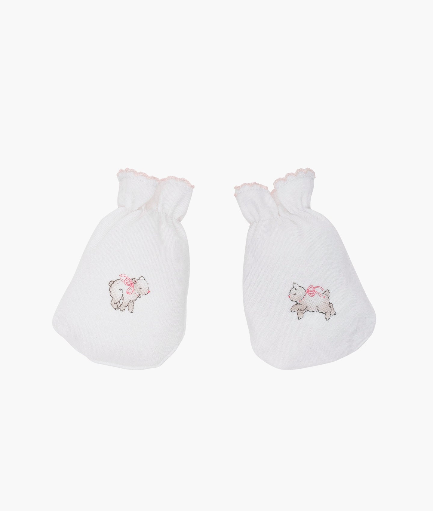 LIVLY Counting Sheep Hand Knits Hvit/Rosa - Farmor Ingvarda