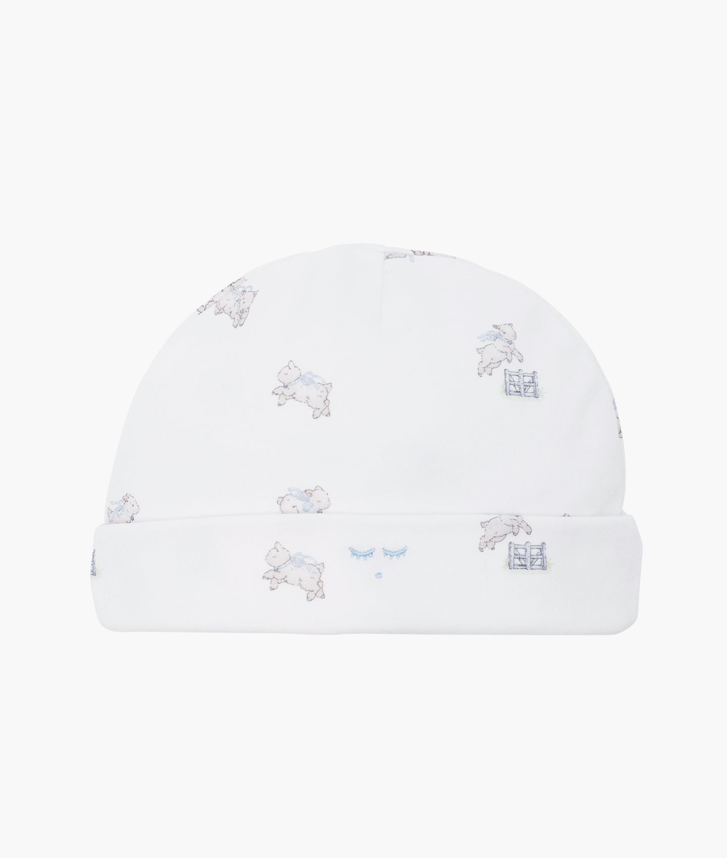 LIVLY Counting Sheep Ninni Hat Hvit/Blå - Farmor Ingvarda