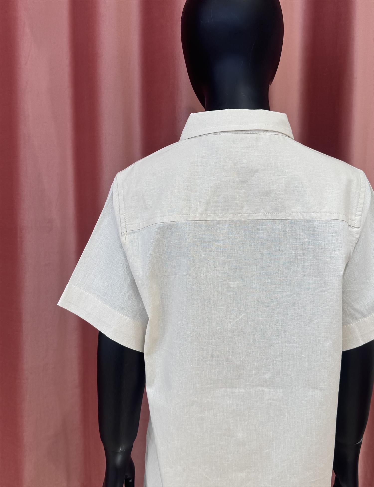 LYLE & SCOTT Lin skjorte Lys Beige - Farmor Ingvarda
