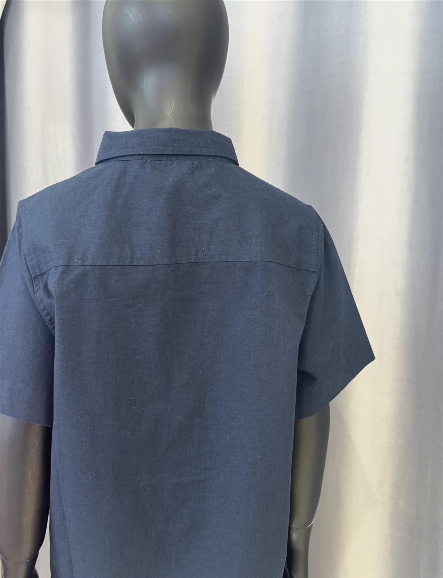 LYLE & SCOTT Lin skjorte Mørkeblå - Farmor Ingvarda