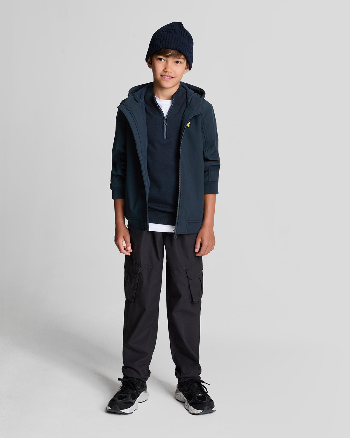 LYLE & SCOTT SoftShell Hooded Jacket Mørkeblå - Farmor Ingvarda