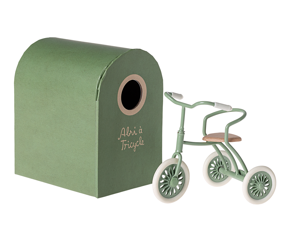 MAILEG Abri à tricycle,Mouse Grønn - Farmor Ingvarda