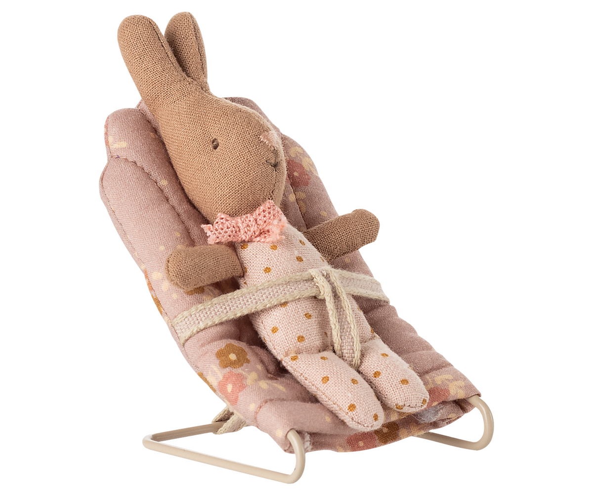 MAILEG Babysitter MY,Blomstret Gammelrosa - Farmor Ingvarda
