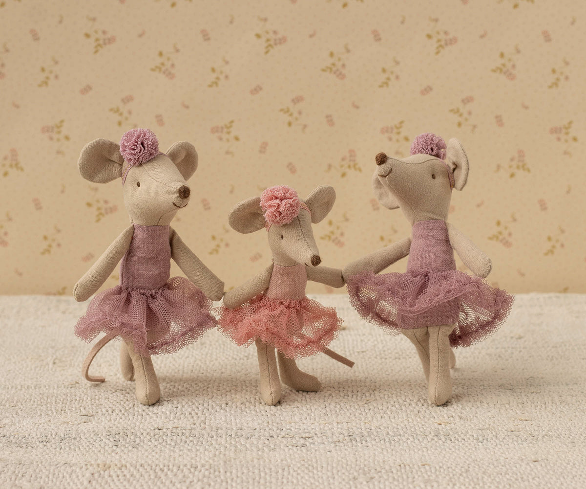 MAILEG Ballerina mouse,Big sister Plomme - Farmor Ingvarda