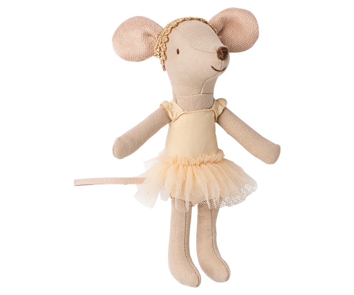 MAILEG Ballet dancer mouse,Big sister Gul - Farmor Ingvarda