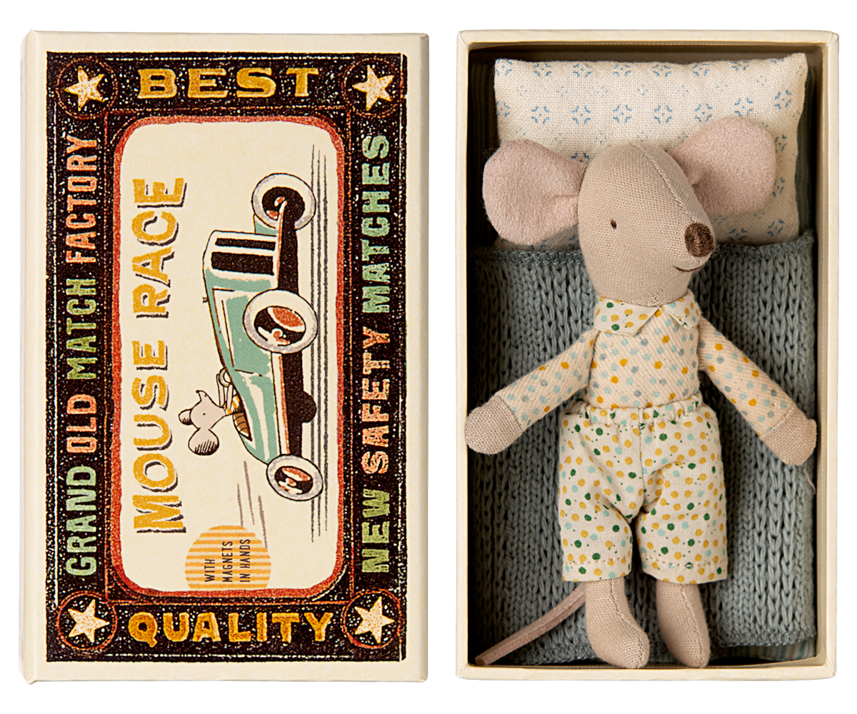 MAILEG Little brother mouse in box - Farmor Ingvarda