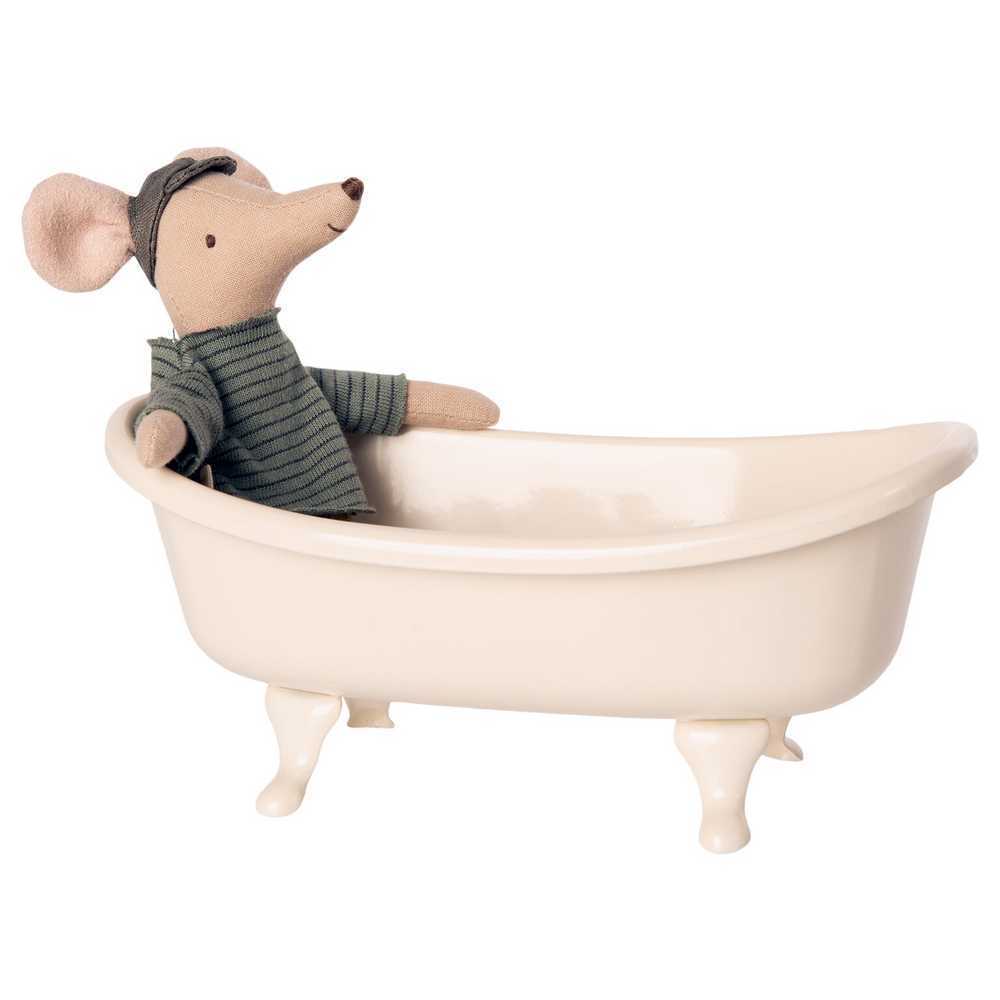 MAILEG Miniature Bathtub Krem - Farmor Ingvarda