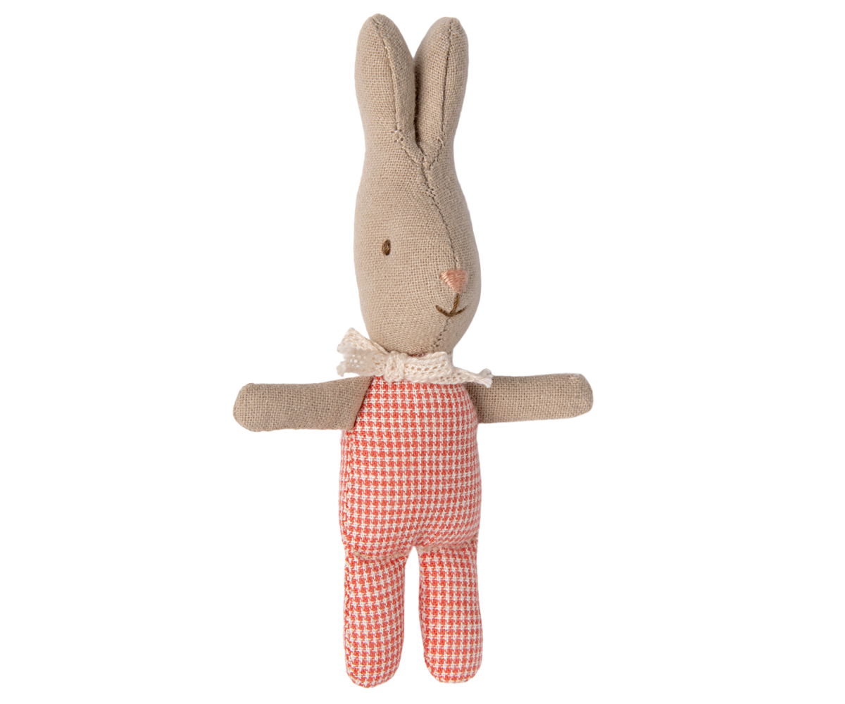 MAILEG Rabbit MY,ruter Rød - Farmor Ingvarda