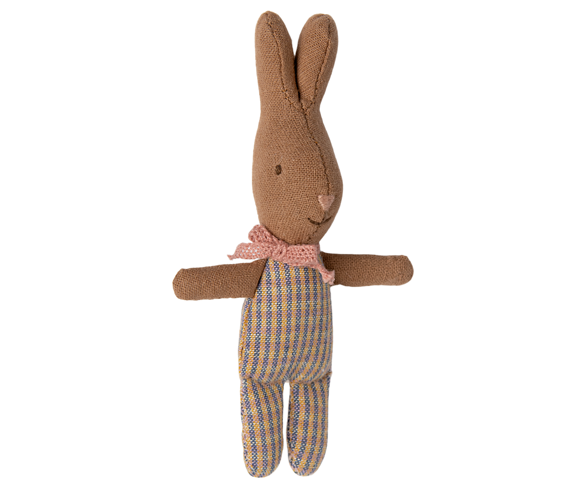 MAILEG Rabbit MY,ruter Rosa/Blå - Farmor Ingvarda