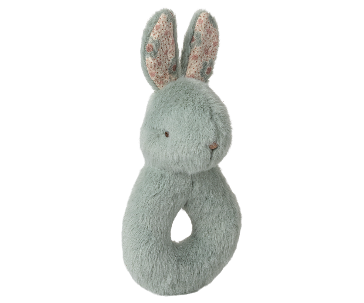 MAILEG Rabbit Rattle Set Mint - Farmor Ingvarda