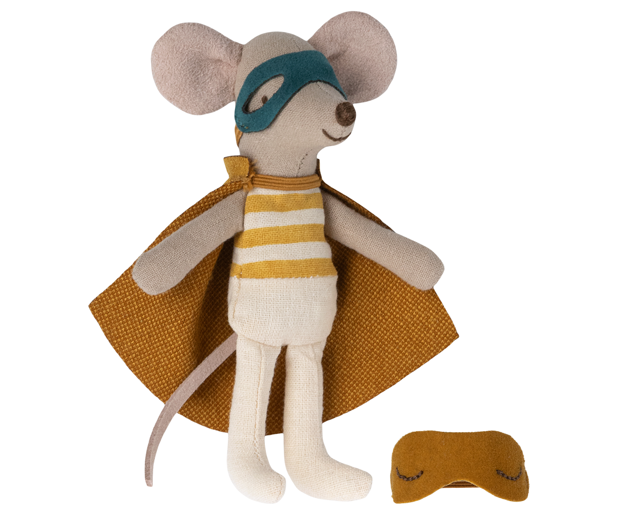 MAILEG Super hero mouse,Little Brother in box Multi - Farmor Ingvarda