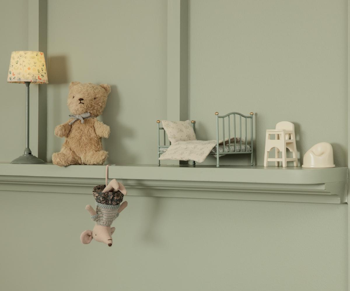 MAILEG Vintage bed,Mouse Mint - Farmor Ingvarda