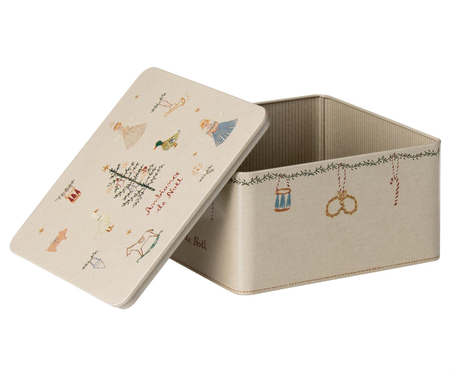 MAILEG Metal Box,Ambiance de noël,2pcs - Farmor Ingvarda