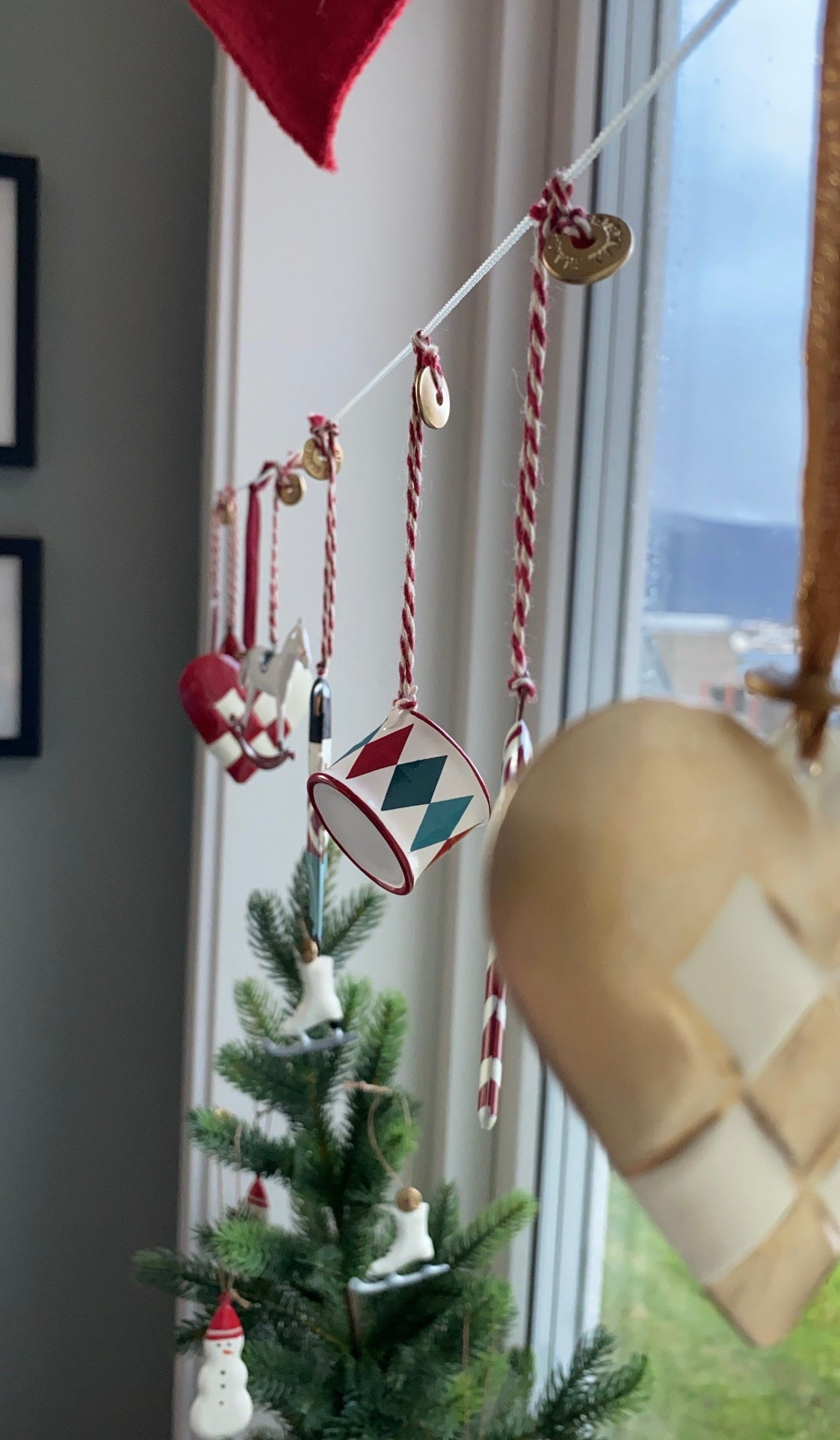MAILEG Metal ornament, Small Heart Rød - Farmor Ingvarda