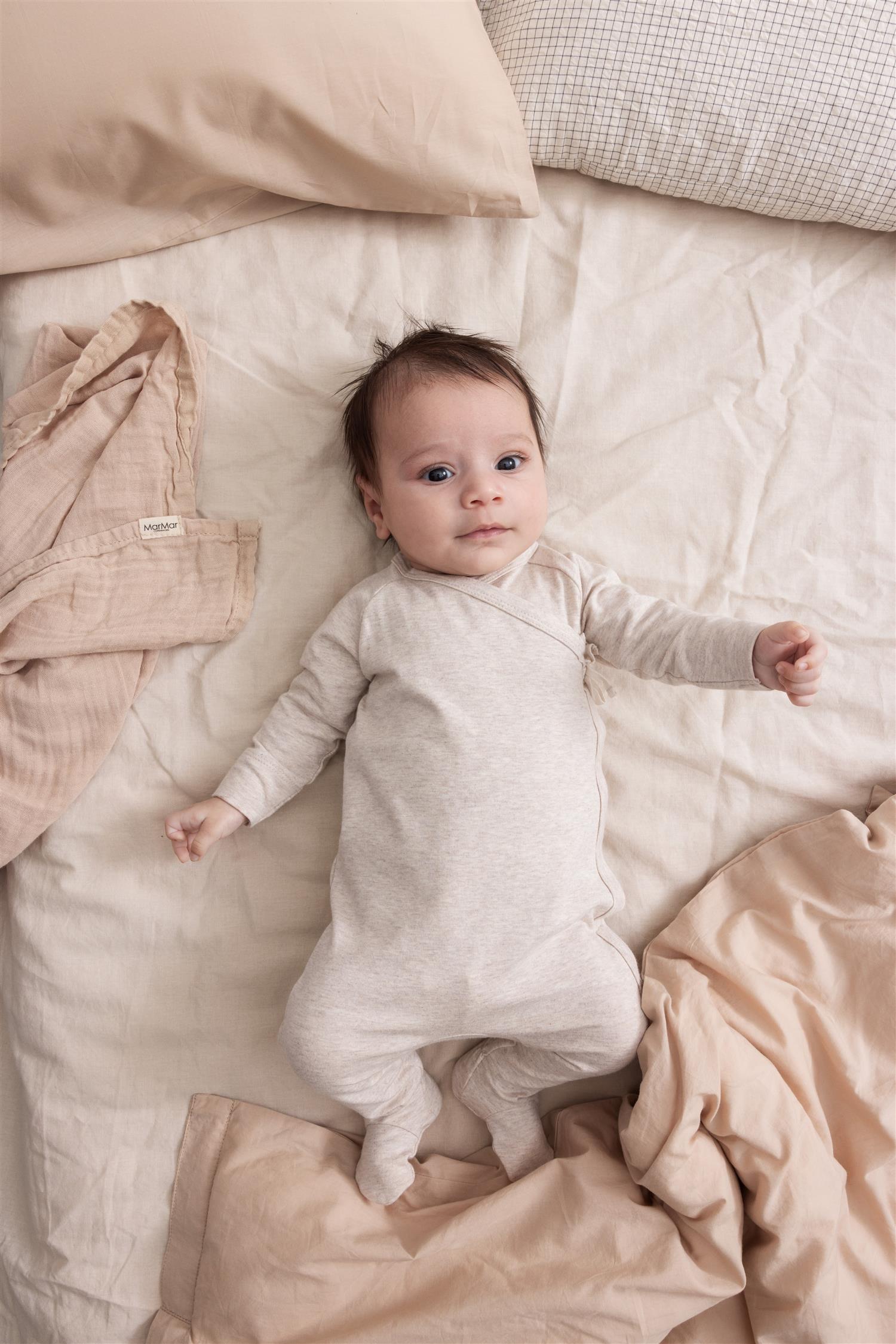 MARMAR COPENHAGEN Rubetta heldress,Newborn Beige Melert - Farmor Ingvarda