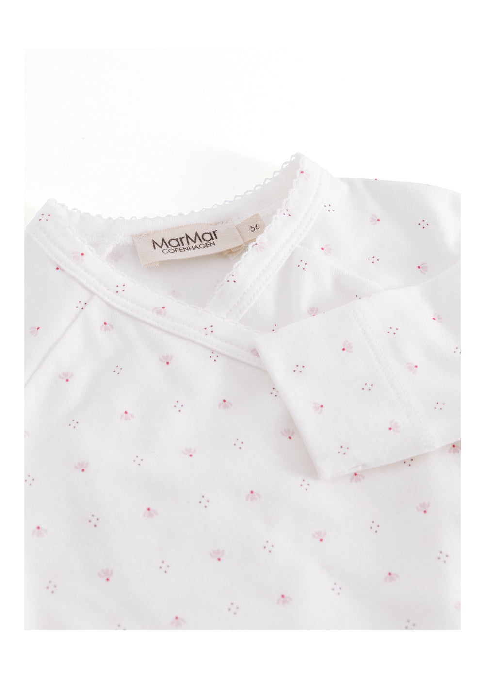 MARMAR COPENHAGEN 0-3ÅR Belito body,Newborn Hvit/Rosa - Farmor Ingvarda