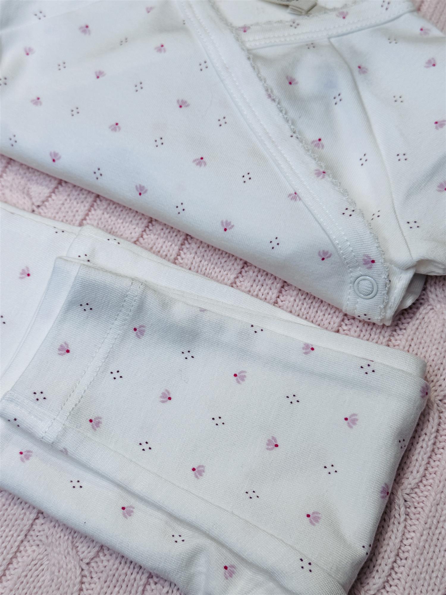 MARMAR COPENHAGEN 0-3ÅR Piva pants,Newborn Hvit/Rosa - Farmor Ingvarda