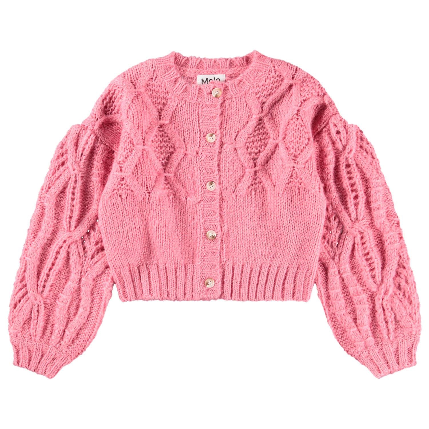 MOLO 4-12ÅR Gracelyn Cardigan Korall - Farmor Ingvarda