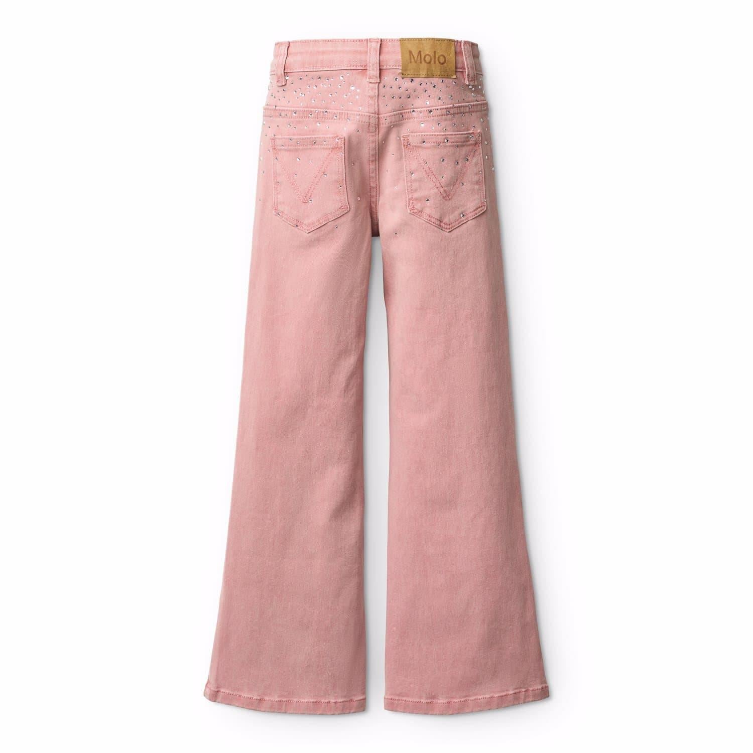 MOLO 4-12ÅR Asta jeans,Rhinestone Rosa - Farmor Ingvarda