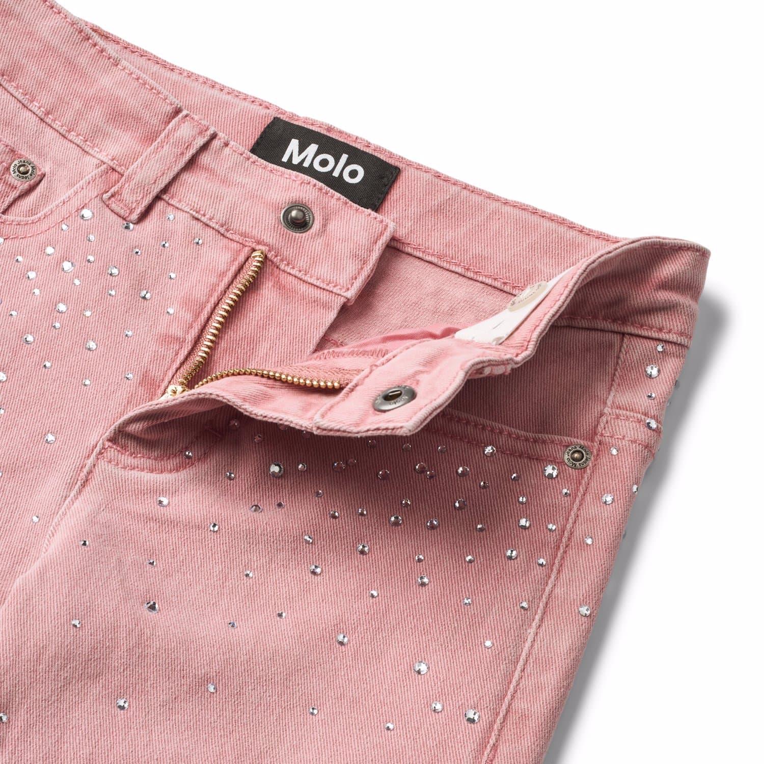 MOLO 4-12ÅR Asta jeans,Rhinestone Rosa - Farmor Ingvarda