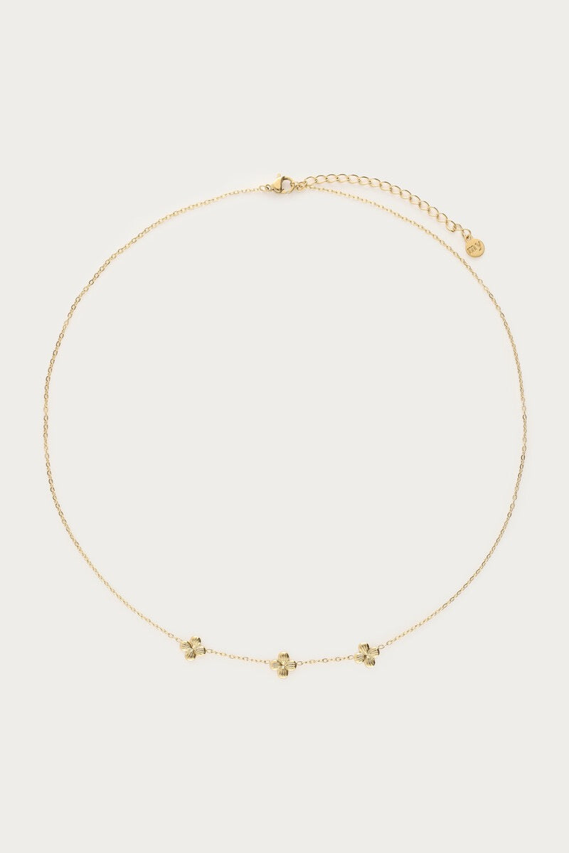 MY JEWELLERY Botanical necklace with three clover flowers - Farmor Ingvarda