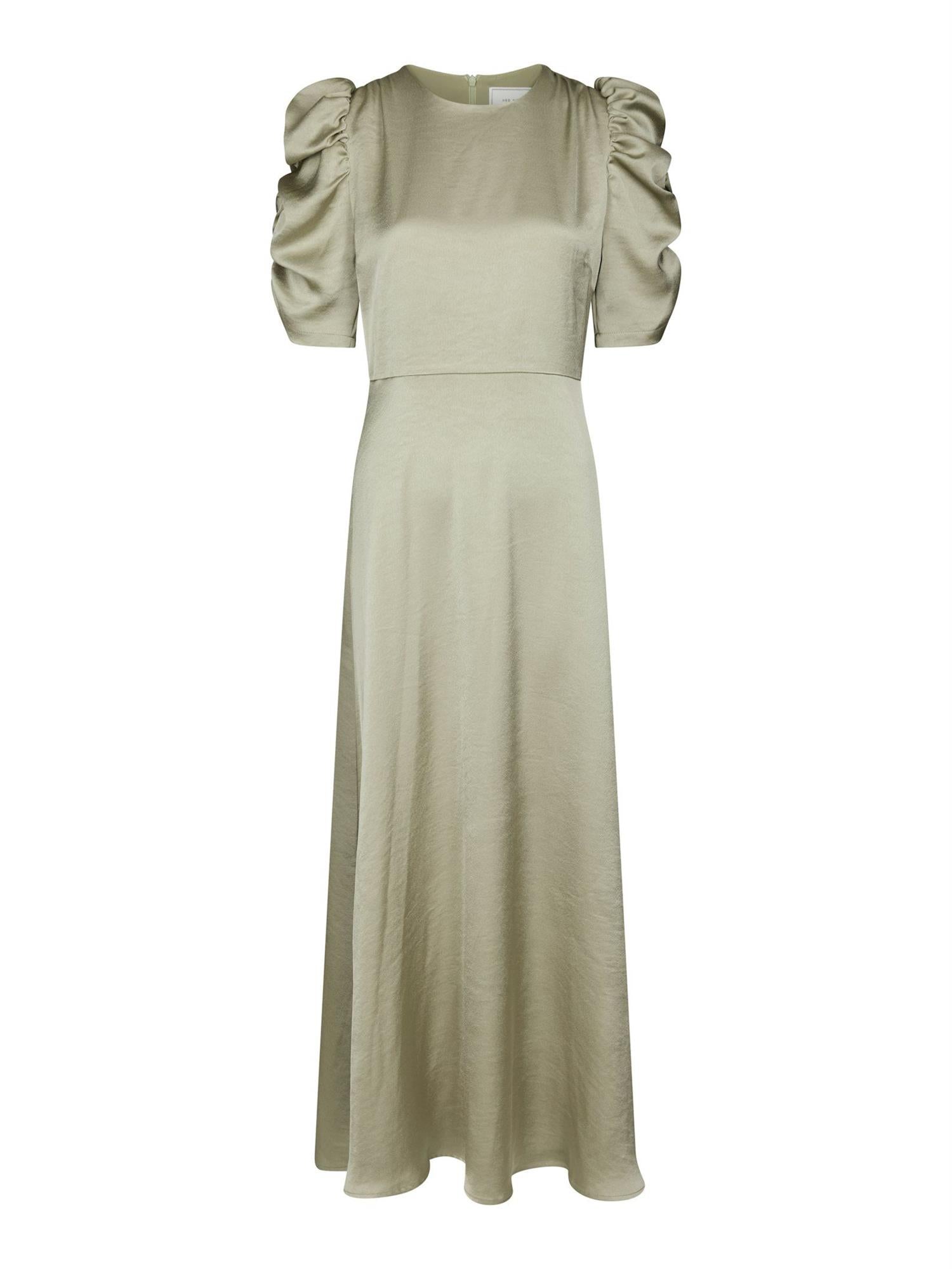 NEO NOIR Benuti Solid Dress Light Green - Farmor Ingvarda